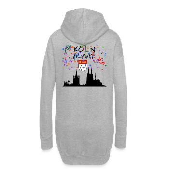 Köln Alaaf ,Karneval Fastnacht Dom Wappen shirt - Hoodie-Kleid - Grau meliert - Hinten