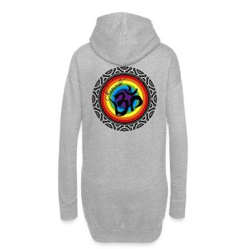 Namasté ôm - Sweat-shirt à capuche long Femme - gris chiné - Dos