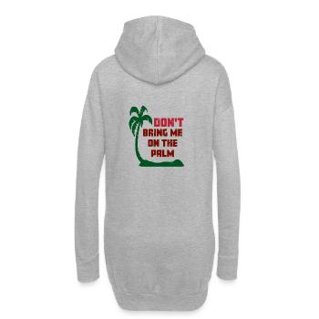 Denglisch - Bring mich nicht auf die Palme - Hoodie-Kleid - Grau meliert - Hinten