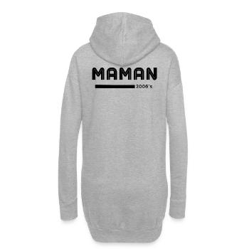 Maman Depuis 2006 Anniversaire Fete Des Meres - Sweat-shirt à capuche long Femme - gris chiné - Dos
