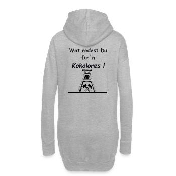 Ruhrpott, Wat, vous parlez de Kokolores. disant - Sweat-shirt à capuche long Femme - gris chiné - Dos