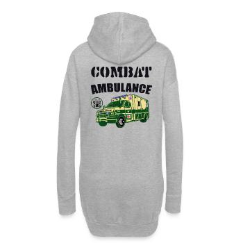 Rettungswagen Militär,Combat Ambulance,Shirt Armee - Hoodie-Kleid - Grau meliert - Hinten
