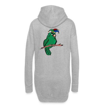 Vogel Karneval,Köln Alaaf,Helau Fasching Kostüm - Hoodie-Kleid - Grau meliert - Hinten