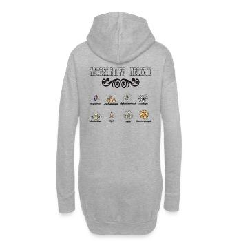 Heilpraktiker,alternative Medizin,Naturheilkunde, - Hoodie-Kleid - Grau meliert - Hinten