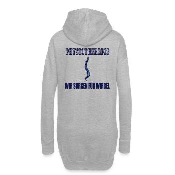 Physiotherapie,Wir sorgen für Wirbel,Praxis shirt - Hoodie-Kleid - Grau meliert - Hinten