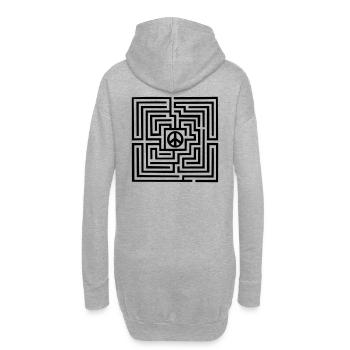 Peace - Hoodie-Kleid - Grau meliert - Hinten