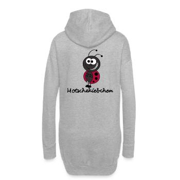 Motschekiebchen/Marienkäfer - Hoodie-Kleid - Grau meliert - Hinten
