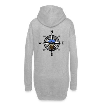 Maritim Ahoi Kapitän Seefahrt - Hoodie-Kleid - Grau meliert - Hinten