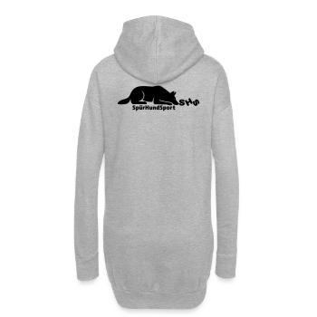 SHS Logo schwarz - Hoodie-Kleid - Grau meliert - Hinten