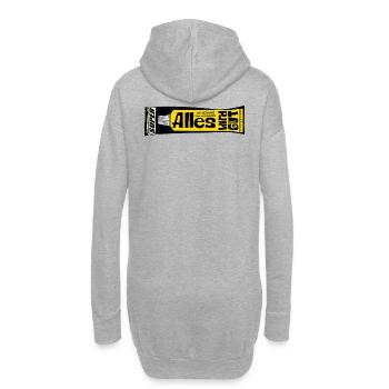 Alles wird gut Experten Kleber retro Psychologie  - Hoodie-Kleid - Grau meliert - Hinten