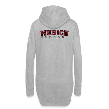 München Munich Germany (Schwarz/Rot) - Hoodie-Kleid - Grau meliert - Hinten