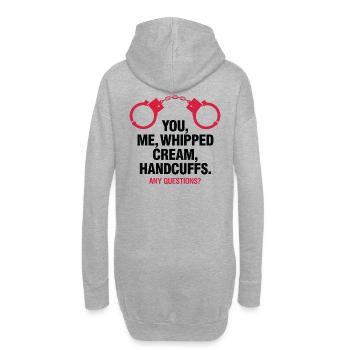 Vous, moi, crème fouettée - Sweat-shirt à capuche long Femme - gris chiné - Dos