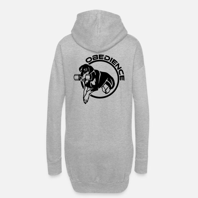 453 Dobermann Obedience - Hoodie-Kleid - Grau meliert
