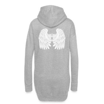 Ailes d'anges - Sweat-shirt à capuche long Femme - gris chiné - Dos
