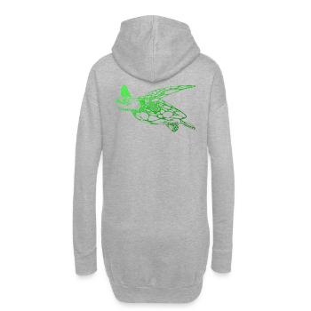 dive diver turtle tortue plongée plongeur - Sweat-shirt à capuche long Femme - gris chiné - Dos