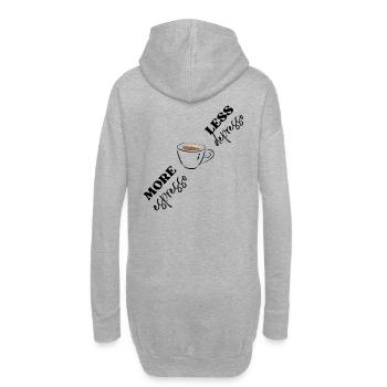 More espresso less despresso diag - Hoodie-Kleid - Grau meliert - Hinten