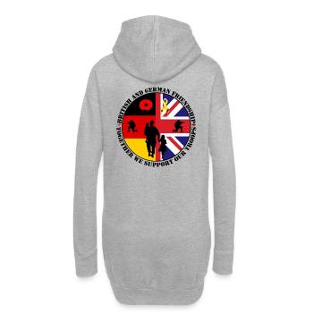 german_british_friedship - Sweat-shirt à capuche long Femme - gris chiné - Dos