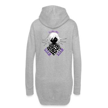 Ni shi shi - Hoodie-Kleid - Grau meliert - Hinten
