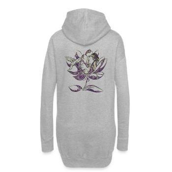 Body Art Body Künstler Tatoo Tattoo - Hoodie-Kleid - Grau meliert - Hinten