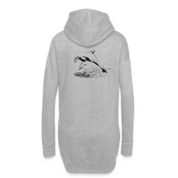 dauphins - Sweat-shirt à capuche long Femme - gris chiné - Dos