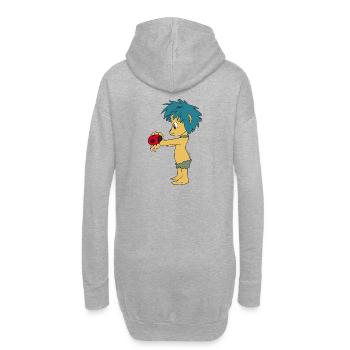 Plumps mit Marienkäfer - Hoodie-Kleid - Grau meliert - Hinten