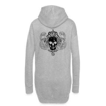 crânes roi noir - Sweat-shirt à capuche long Femme - gris chiné - Dos
