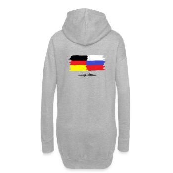 Deutschland - Russland - Freundschafts Geschenke - Hoodie-Kleid - Grau meliert - Hinten