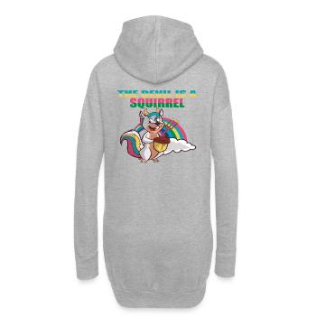 Devil Squirrel,Der Teufel ist ein Eichhörnchen,Fun - Hoodie-Kleid - Grau meliert - Hinten