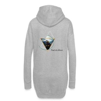 Hybride aigle-caméléon - Sweat-shirt à capuche long Femme - gris chiné - Dos