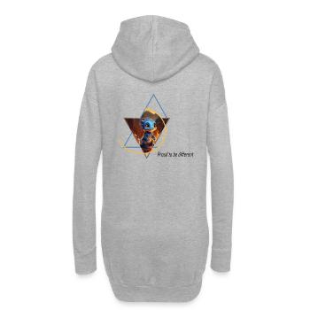 Hybride souris-salamandre - Sweat-shirt à capuche long Femme - gris chiné - Dos