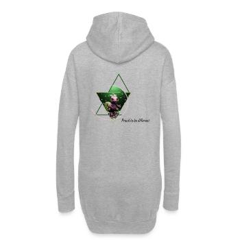 Hybride tortue-écureuil - Sweat-shirt à capuche long Femme - gris chiné - Dos