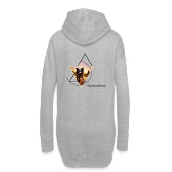 Hybride mi-chien mi-chat - Sweat-shirt à capuche long Femme - gris chiné - Dos