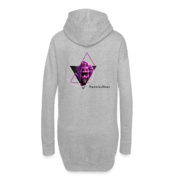 Hybride lapin-écureuil vampire ! - Sweat-shirt à capuche long Femme - gris chiné - Dos