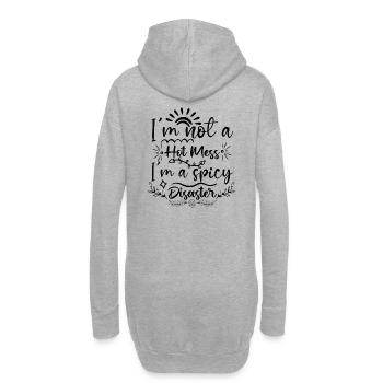 Je ne suis pas un gâchis chaud, je suis un désastre épicé - Sweat-shirt à capuche long Femme - gris chiné - Dos