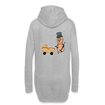 Papa Cacahuète Parents Parent Bébé Papa - Sweat-shirt à capuche long Femme - gris chiné - Dos