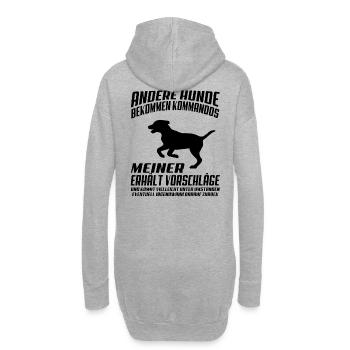 Andere Hunde bekommen Kommandos - Hoodie-Kleid - Grau meliert - Hinten