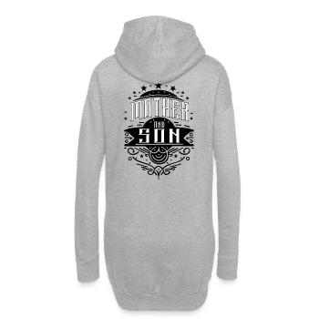Mutter und Sohn Familie Geschenk Mama Kind Liebe - Hoodie-Kleid - Grau meliert - Hinten