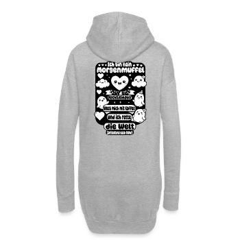 Les noctambules – le café sauve le monde - Sweat-shirt à capuche long Femme - gris chiné - Dos