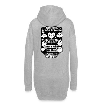 Petites actions, grands rêves – design motivant - Sweat-shirt à capuche long Femme - gris chiné - Dos