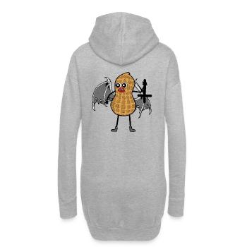 Halloween Erdnuss Antichrist Kreuz Vampir Nuss - Hoodie-Kleid - Grau meliert - Hinten