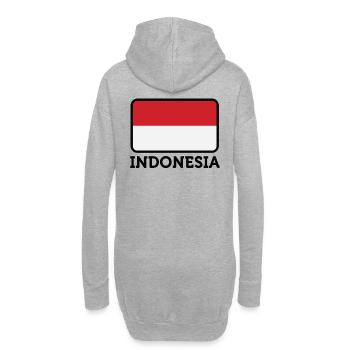 Nationalflagge von Indonesien - Hoodie-Kleid - Grau meliert - Hinten