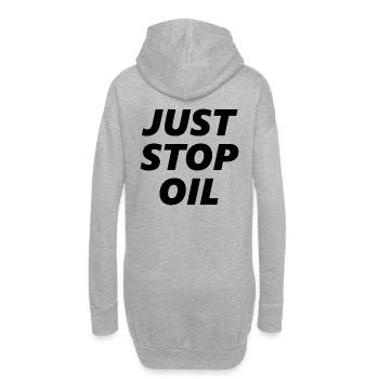 Arrêtez le pétrole Sauvez la Terre Arrêtez le pétrole - Sweat-shirt à capuche long Femme - gris chiné - Dos