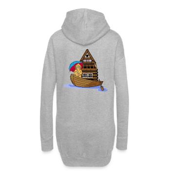 Fille Bateau Bateau Voyage Aventure - Sweat-shirt à capuche long Femme - gris chiné - Dos