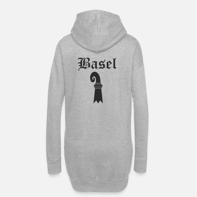 Base de base - Sweat-shirt à capuche long Femme - gris chiné