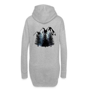 Forest Mountains Mountains Alpes Alpine Mountaineering Randonnée - Sweat-shirt à capuche long Femme - gris chiné - Dos