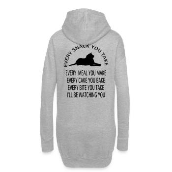 Hund Hunde lustige Sprüche Hundebesitzer Treue Fun - Hoodie-Kleid - Grau meliert - Hinten