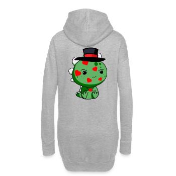 Dragon Gentleman Heart Seducer Ripper Guy - Sweat-shirt à capuche long Femme - gris chiné - Dos