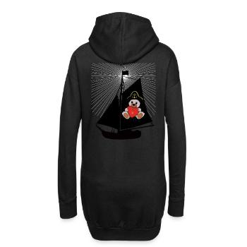voilier voilier voilier bateau maritime Teddy Ahoy - Sweat-shirt à capuche long Femme - noir - Dos
