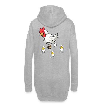 Volaille Volaille Poule Oeufs Pâques Enfants - Sweat-shirt à capuche long Femme - gris chiné - Dos