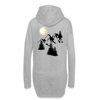Montagnes Moon Peak Épicéa Nombril Arbre Sapin Naturel - Sweat-shirt à capuche long Femme - gris chiné - Dos